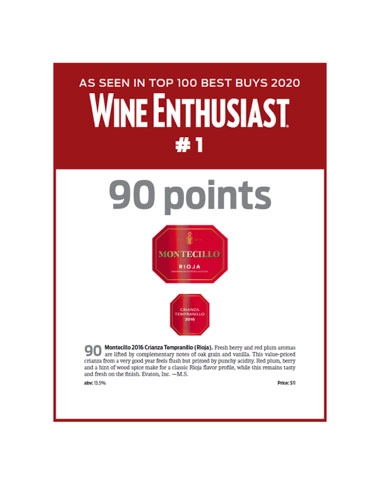 WINE ENTHUSIAST 90 POINTS